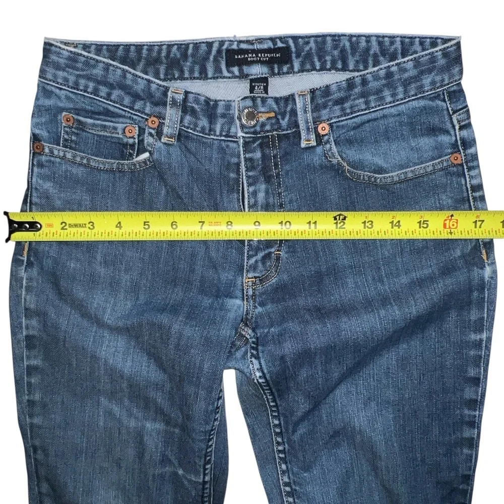 BANANA REPUBLIC| WOMENS Dark Stretch Denim Boot Cut Jeans 4R - Picture 9 of 9